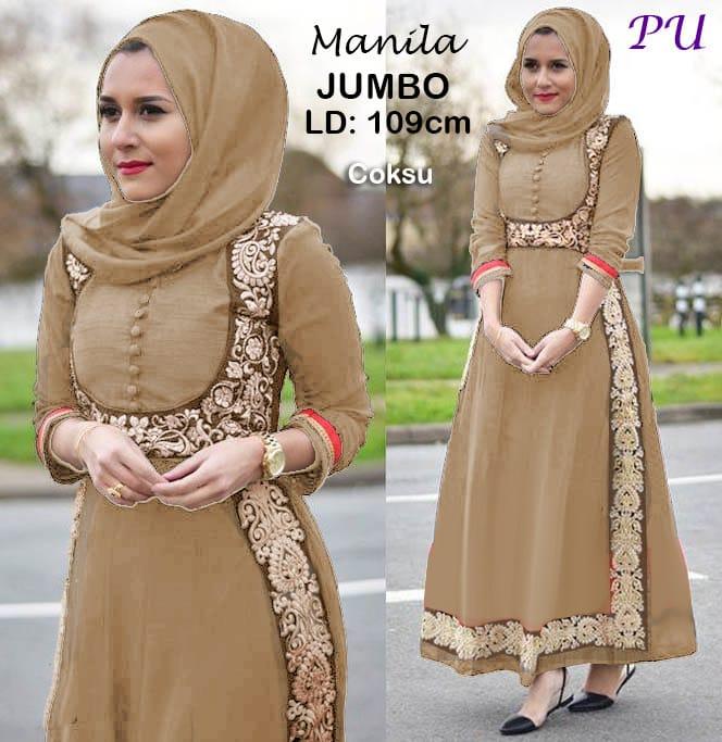 MAXI MANILA gaun pesta lebaran Long Dress GAMIS cantik BALOTELI Busui Muslim kondangan