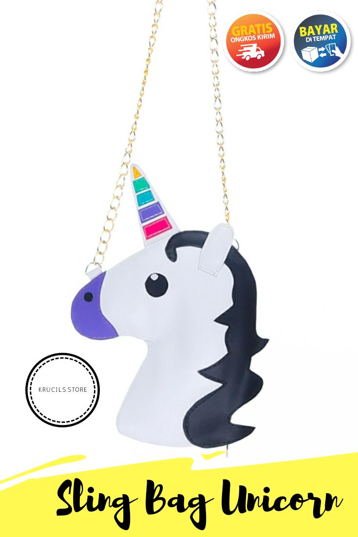krucils.store Tas Selempang / Sling Bag / Pouch Unicorn