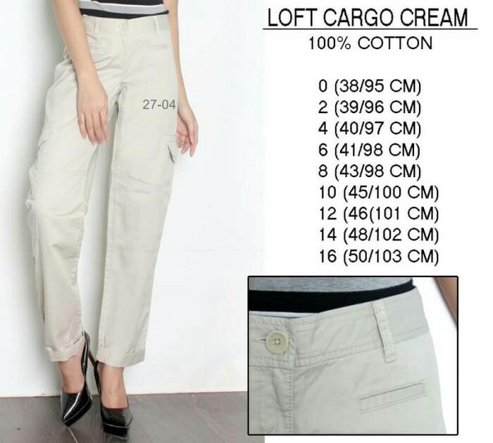 LOFT MODERN SLIM PANTS CELANA PANJANG CARGO WANITA BRANDED LOFT