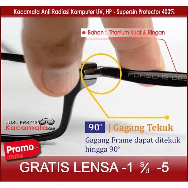 FRAME KACAMATA PORSCHE ANTI PATAH PRIA WANITA BRANDED FASHION MINUS MODEL KOTAK KACAMATA RETRO