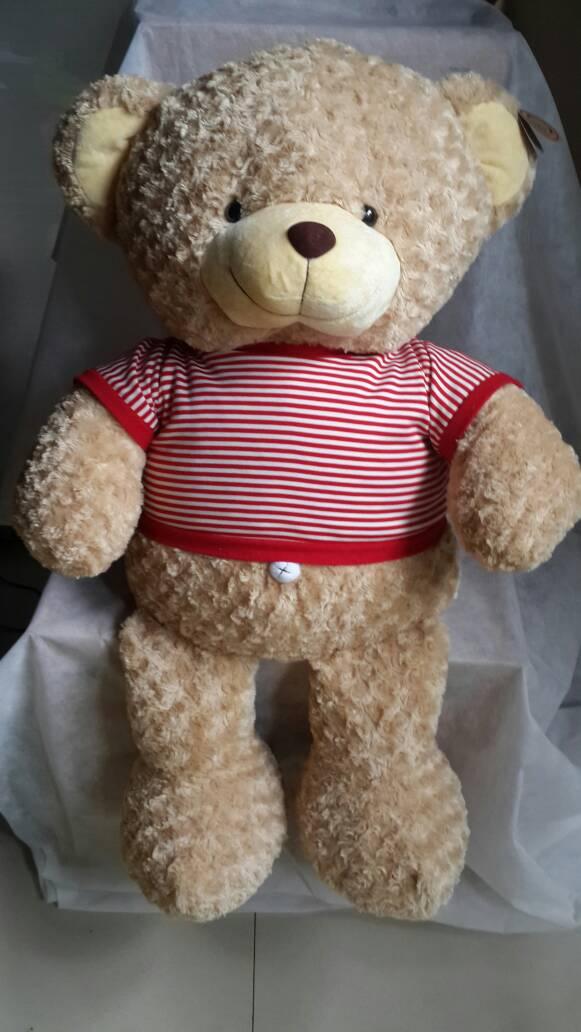 Boneka Teddy Bear Pake Baju Belang