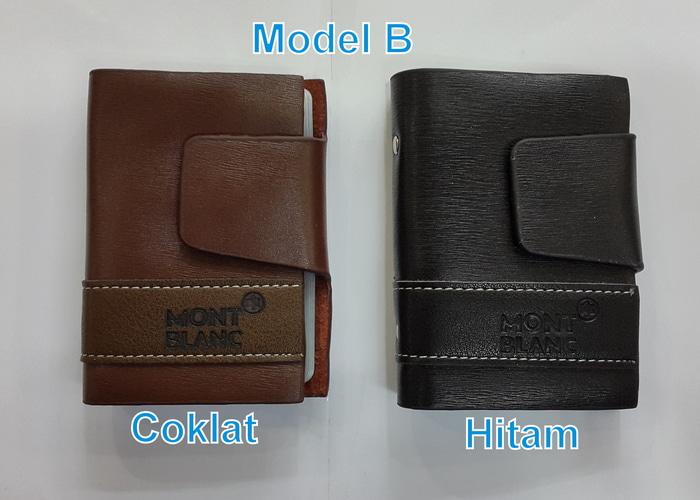 Dompet/Tempat Kartu Mont Blanc Isi 24 Kartu - Best Seller - Model A Hitam - Fkmhl0