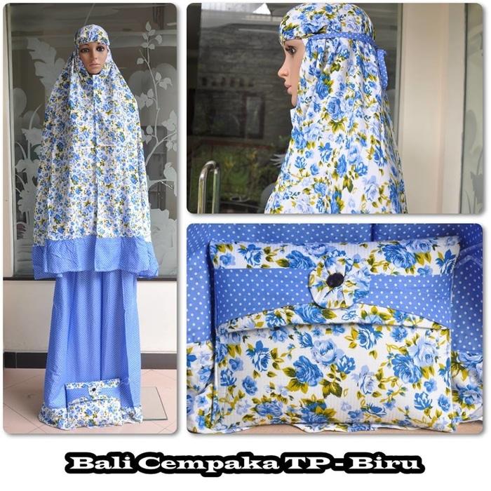 MUKENA BALI DEWASA CEMPAKA TAS PESTA BIRU