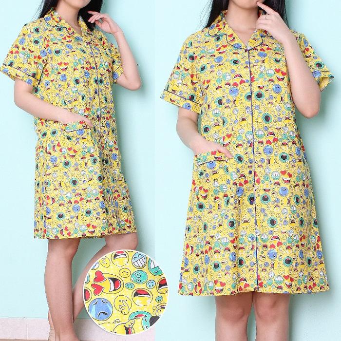 DST EMOTICON DASTER PIYAMA PAJAMAS SLEEPING WEAR LUCU KARTUN WANITA