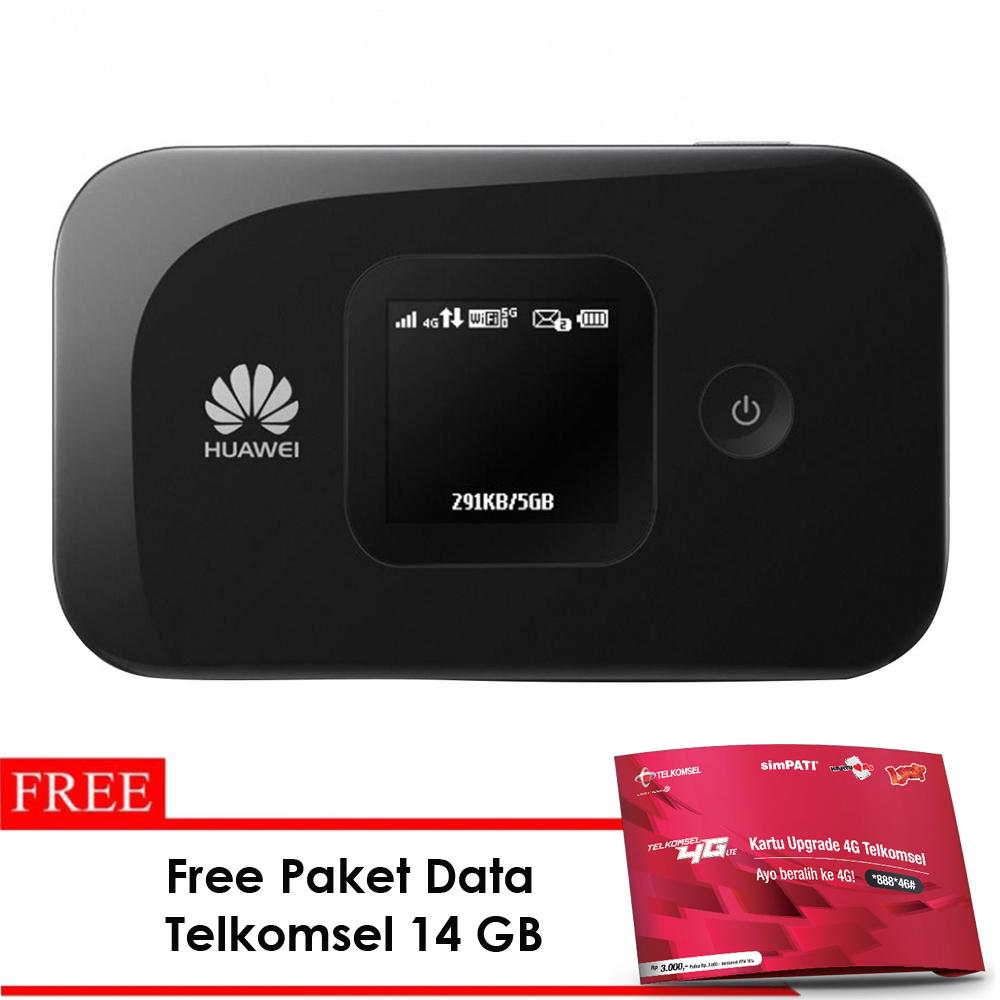 Huawei E5577 Modem Mifi 4G LTE Free Paket data 14GB - HITAM