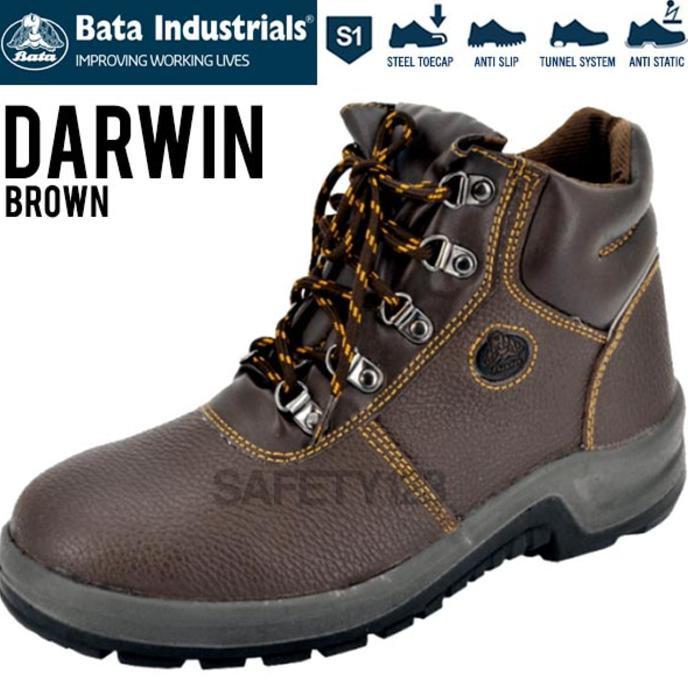 BATA DARWIN BROWN COKELAT COKLAT SEPATU SAFETY SHOES INDUSTRIALS MURAH - PFODKJ