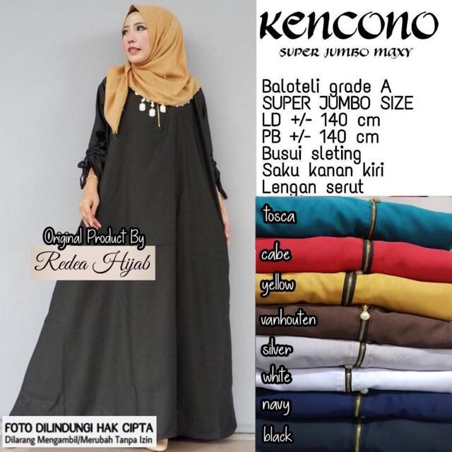 Gamis Syari Jumbo XXXL - Baju Muslimah Polos Serut Tangan
