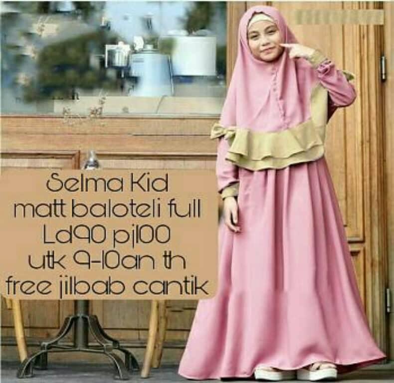 CL-MAXI KID GAMIS KID SELMA (9-10TH) ANAK PEREMPUAN PAKAIAN ANAK2 KID FASHION LONG DRESS ANAK TANGGUNG