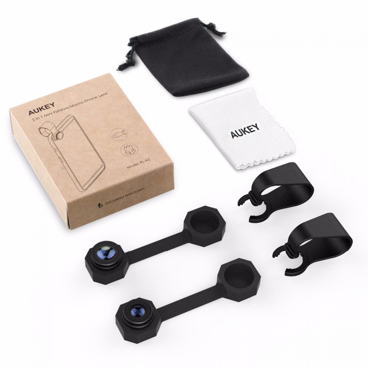 Aukey Lensa Fisheye Macro - Lensa Kamera HP & Tablet
