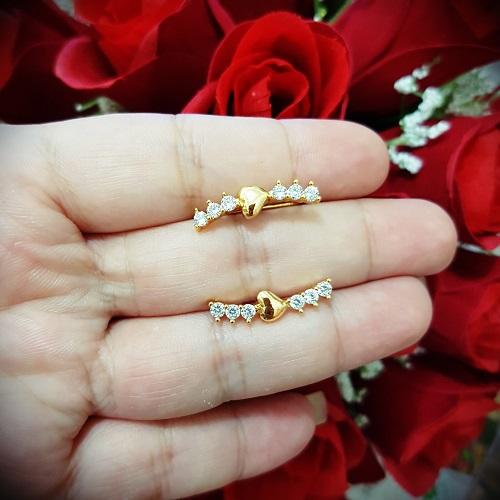 anting tusuk panjang love gold xuping