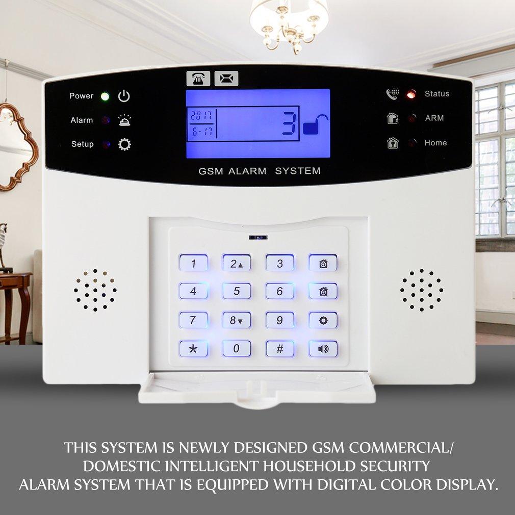 KAKA GSM Alarm sistem Kit terpencil Prompt LCD Display Alarm suara untuk Home Office putih kita pasang