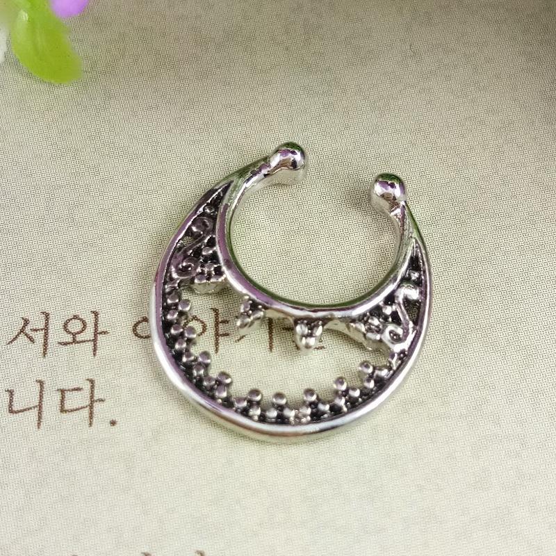 Anneui - BP0038 - fake septum piercing / anting jepit hidung (tanpa tindik) swag keren gaul kpop korea bollywood