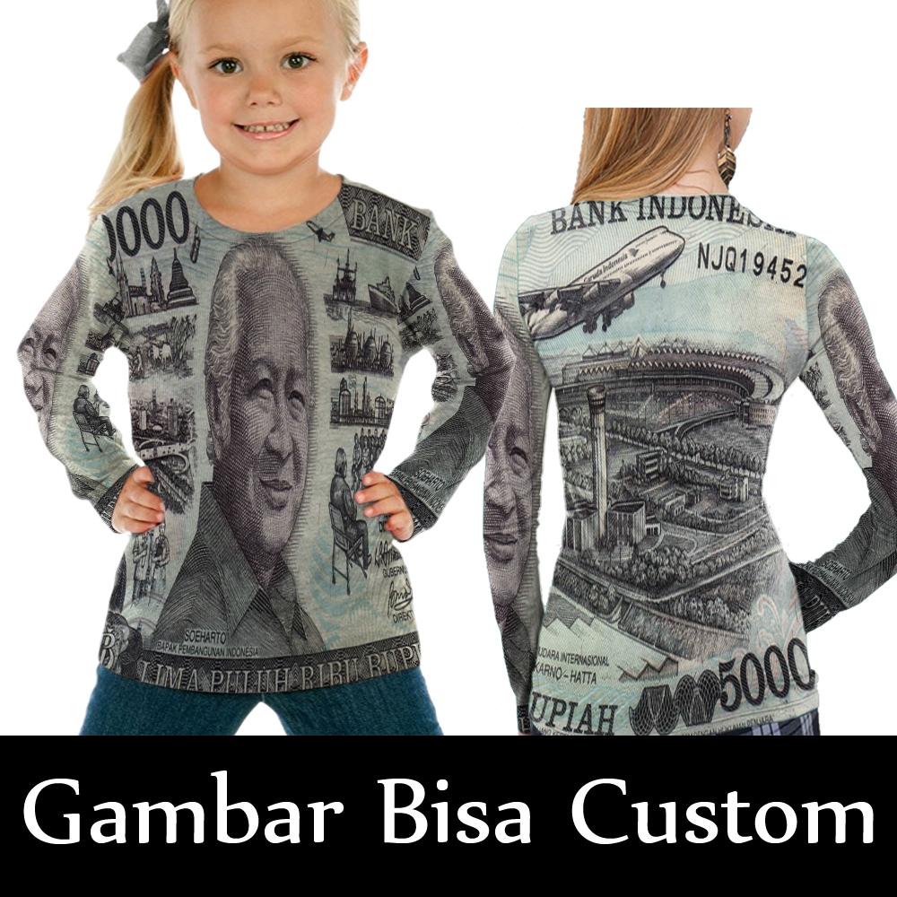 Kaos_Tshirt Lima Puluh Ribu Rupiah Jadul Sublimation Untuk Anak Cewe/Cowo Gokil