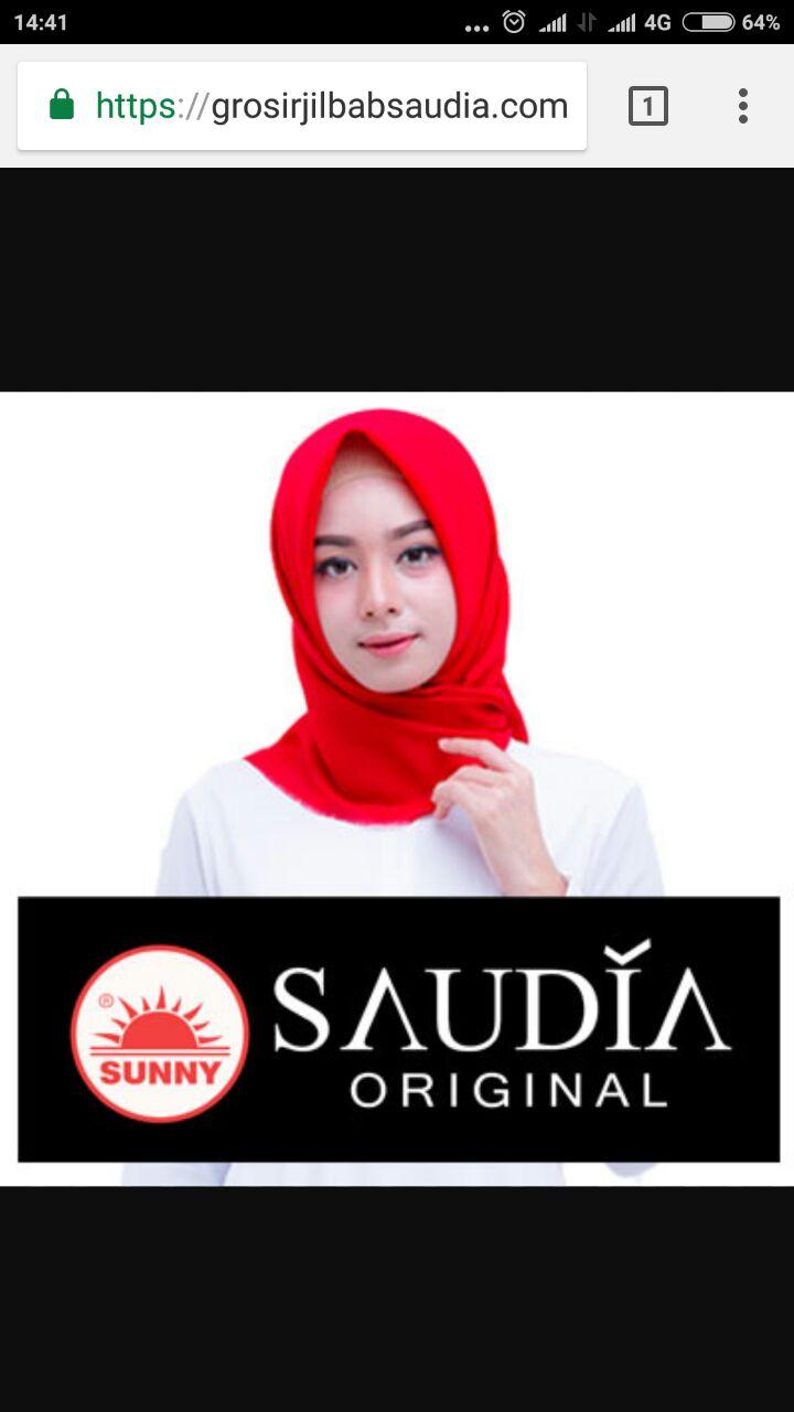 Hijab Segi Empat Saudia By Sunny Original Motif Polos ( BUKAN YANG KW )
