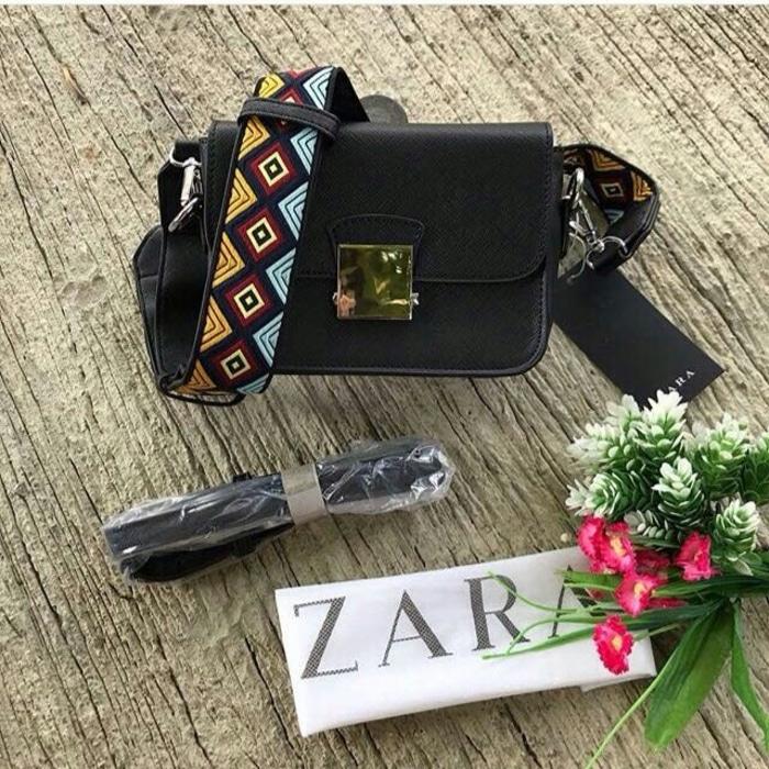 Tas Wanita Sling Bag Zara Foral Double Strap
