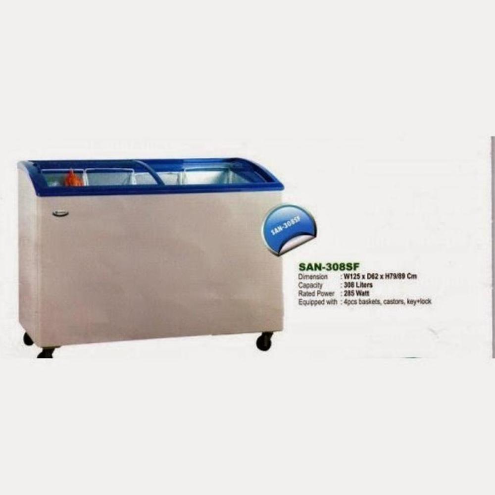 Super Promo Sliding Glass Door Freezer Sansio Kapasitas 353 Liter San-353Sf Murah