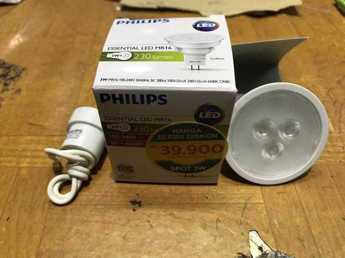 LAMPU MR16 LED 3W 3 W 3WATT 3 WATT 240V PHILIPS