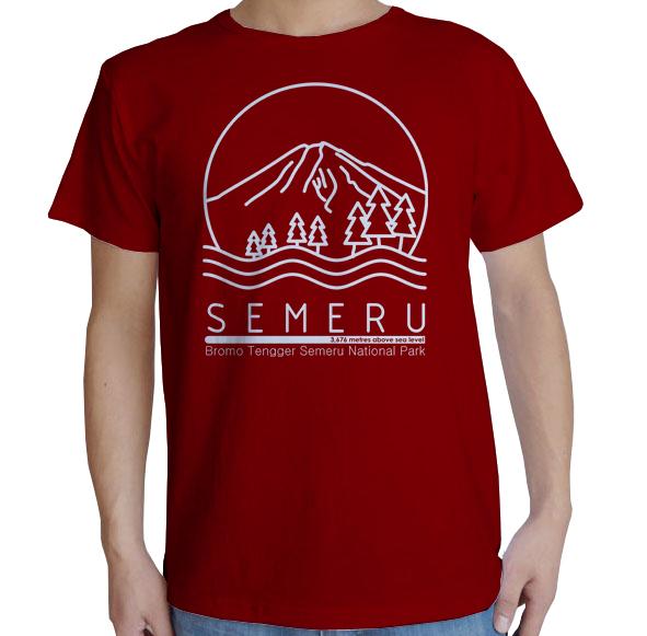 Kaos Adventure SEMERU ( LBSK Out Shirt - Kaos Pria - Kaos Outdoor - Baju Distro - Semeru - Adventure - Kaos Pendaki )