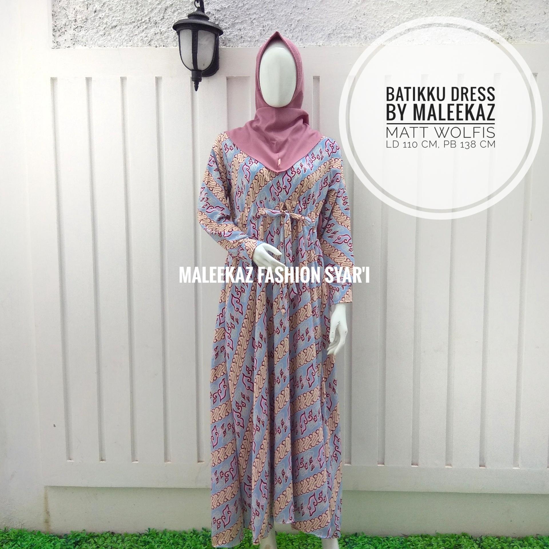 Beli Batikku Store Marwanto606 MaleekaZ Fashion Syari Dress Muslimah Hijab Muslim Gamis Wanita Syari Baju Muslim