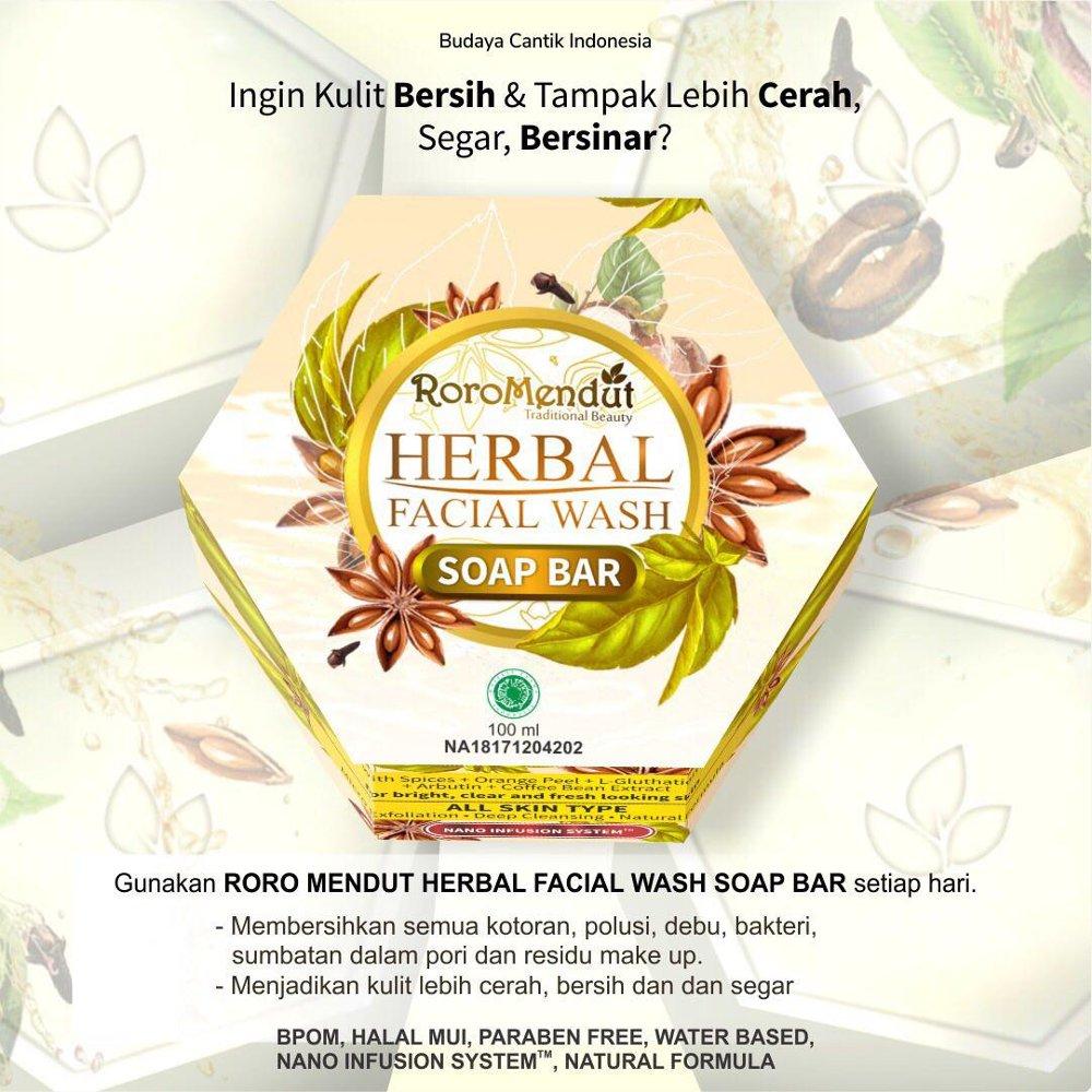 Roro Mendut Sabun wajah Herbal - membantu penyerapan nutrisi skincare secara lebih optimal