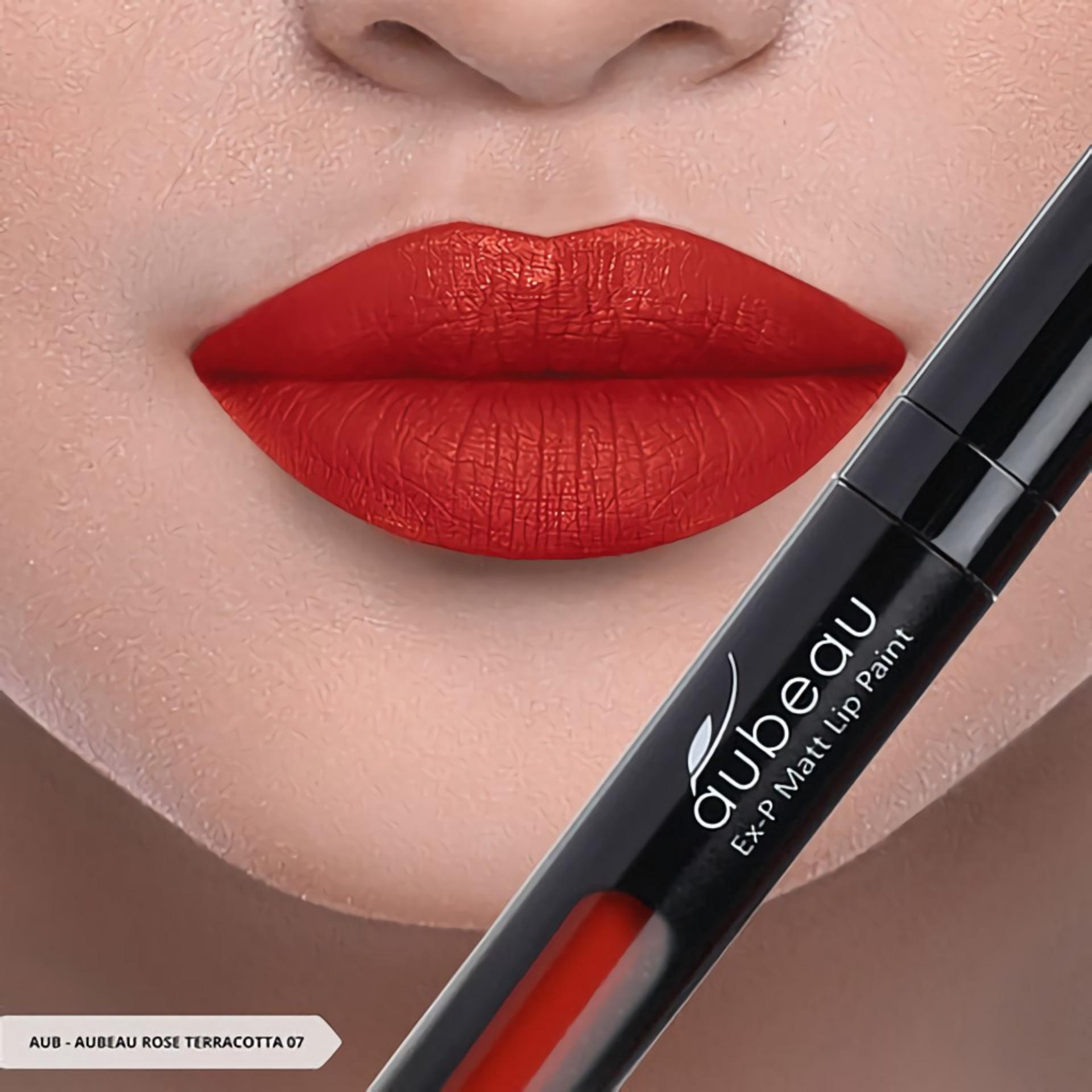 Aubeau Ex-P Matt Lip Paint (07 Terracotta) - Warna Pigmented Lipstick Matte