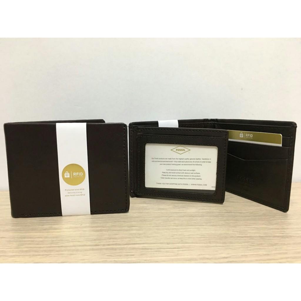 DOMPET PRIA FOSSIL ORIGINAL FOSSIL CARTER TRAVELLER DARK BROWN HARGA OKE KUALITAS KECE