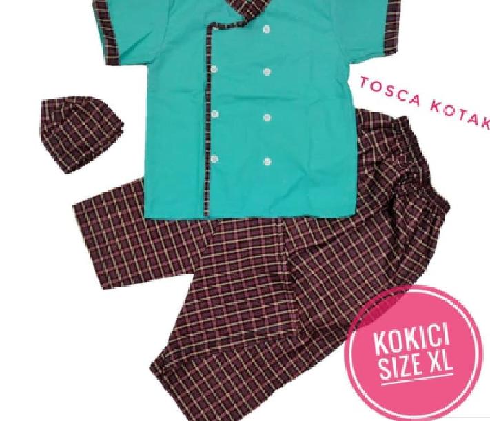 KOKICI Size XL Koko Anak Sarung Celana Peci Model Koki Usia 4-5 tahun