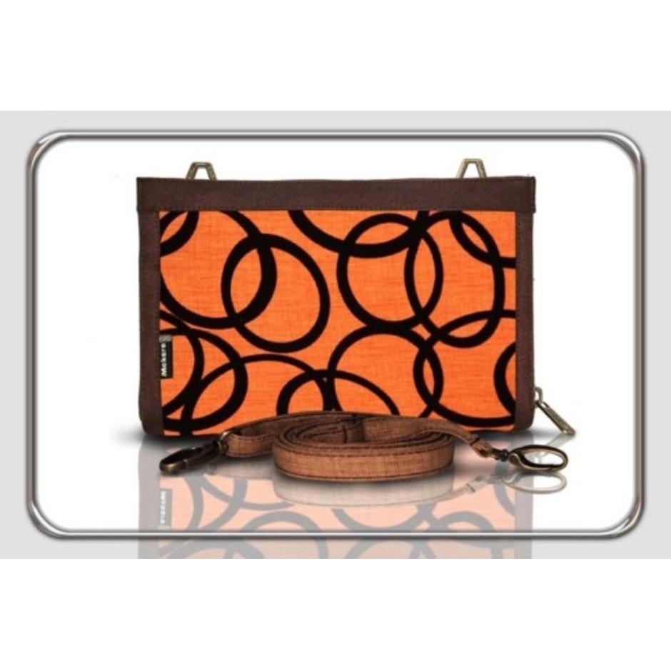 Pusat Tas Etnik / Tas Wanita Murah / Dompet Wanita / Dompet Murah / Selempang Wanita / Tas Selempang / Dompet Etnik / Dompet Organizer / Dompet Flat / Flat Wallet / Slingbag / Sling Bag / Dompet Selempang Wanita / Flat Plain Makara Flocking Orange