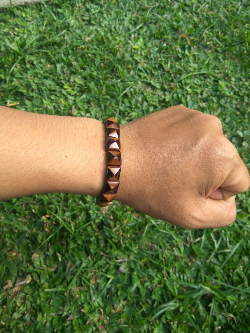 Gelang Kokka Kayu Kaukah Fuqoha Cutting Piramida Kombinasi 1 pcs