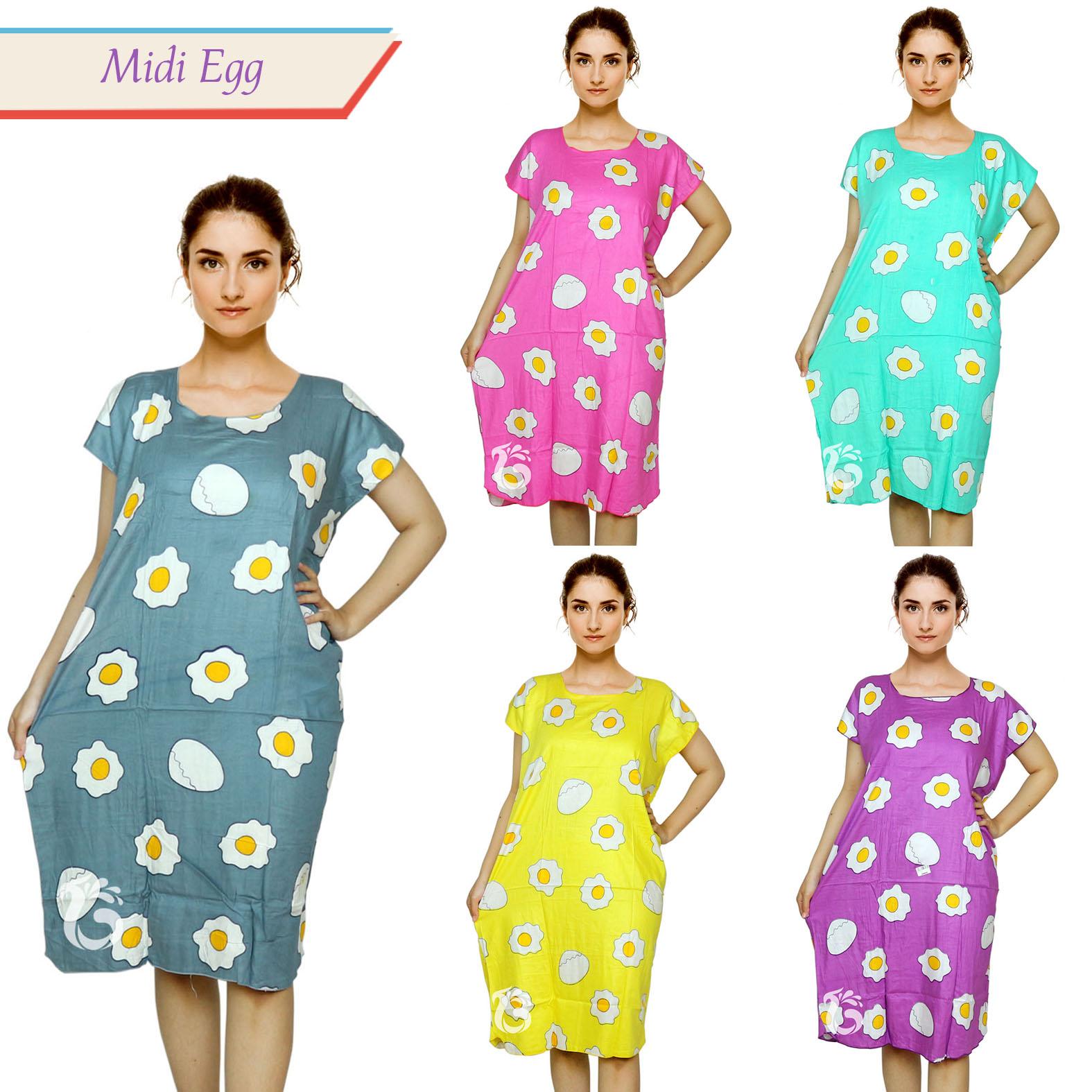BUY 1 GET 5 DASTER MIDI EGG/BAJU TIDUR/BAJU SANTAI/BAJU HAMIL/ATASAN WANITA/DASTER