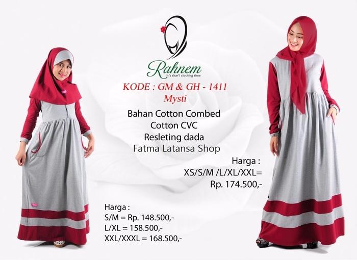 Gamis ibu dan anak / Rahnem gm gh 1411 / Gamis kaos / gamis pesta