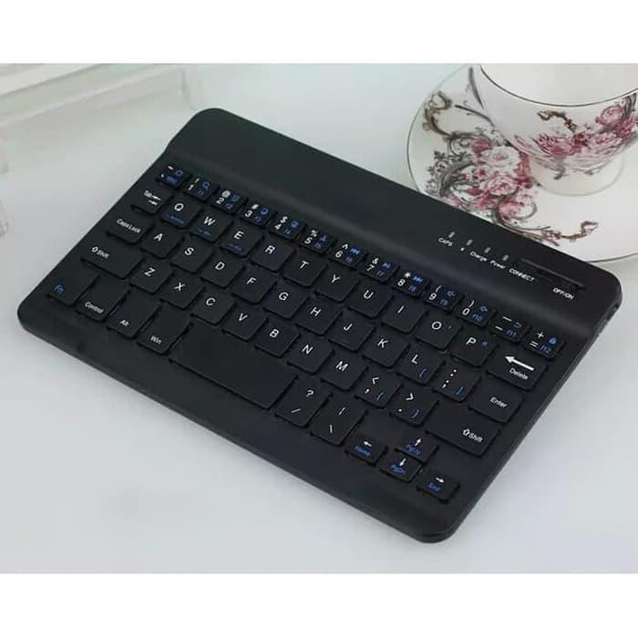 PROMO Slim Wireless Bluetooth Keyboard Rechargeable HP Tablet smartphone PC TERLARIS