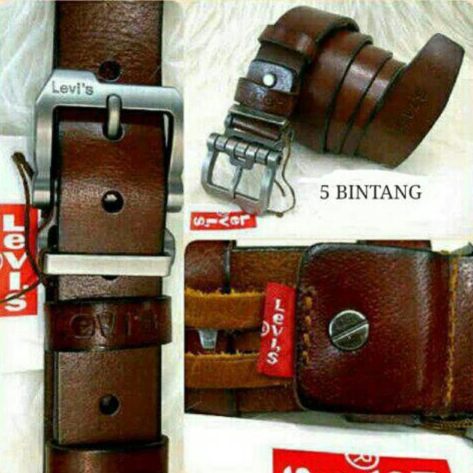 Ikat Pinggang/Gesper/Belt/Sabuk Pria & Wanita-Levis-100% Kulit Asli. - 1Xfeml
