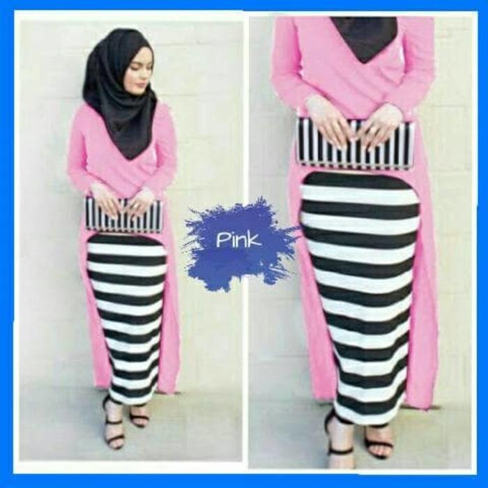 busana muslim gamis hijab gitta baju remaja gita tosca gita pink hitam