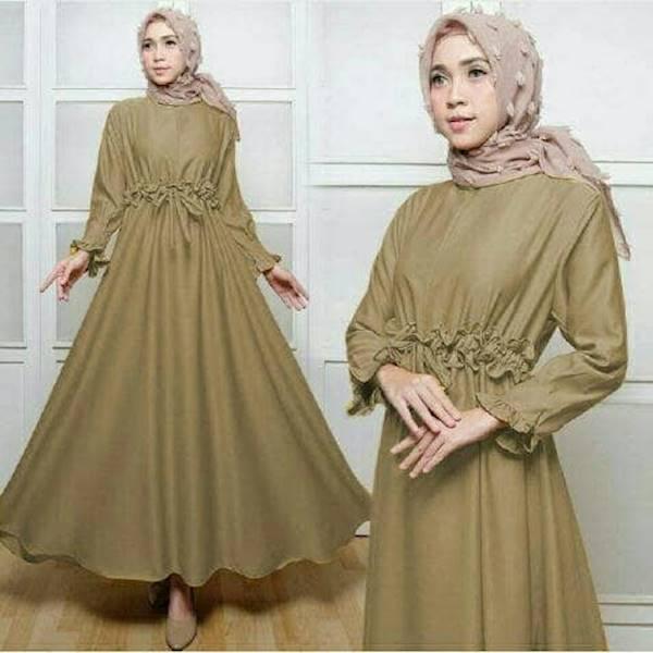 Maxi Ega Mocca Gamis Dres Baju Muslim Fashio Wanita