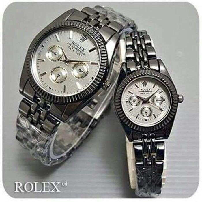 TERBARU !! JAM TANGAN MURAH RANTAI ROLEX COUPLE OYSTER CHRONO OFF // RX004 - TERMURAH