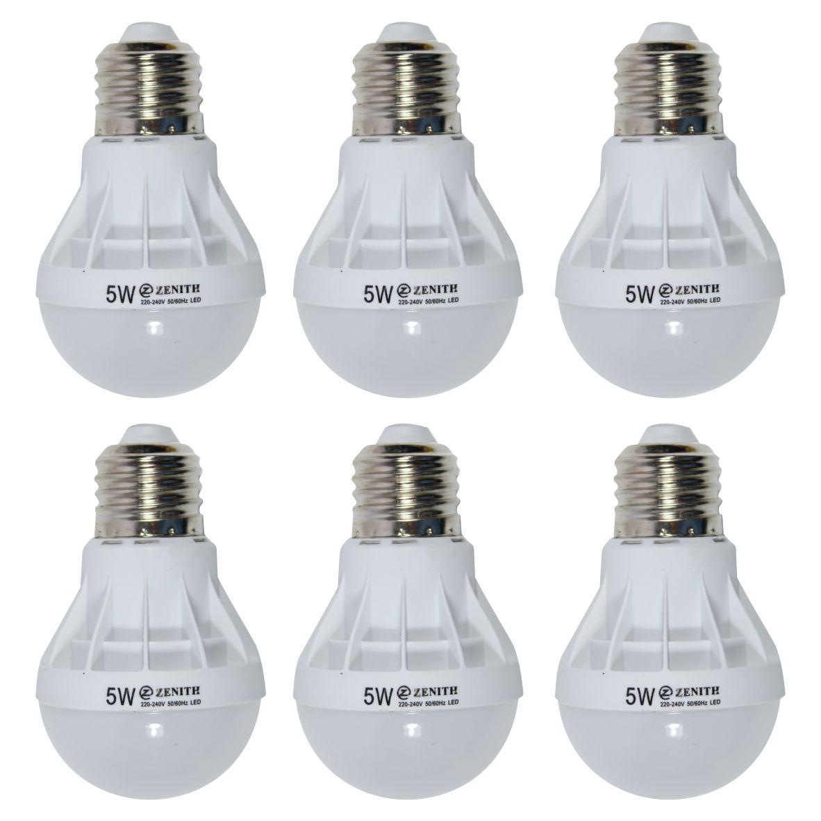 WEITECH LAMPU BOHLAM LED ZENITH HEMAT ENERGI DAN AWET 5 WATT 6 PCS