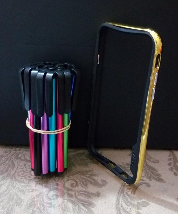 SGP NEO HYBRID EX CASE IPHONE 6 / 6S YELLOW GOLD FREE STYLUS PEN