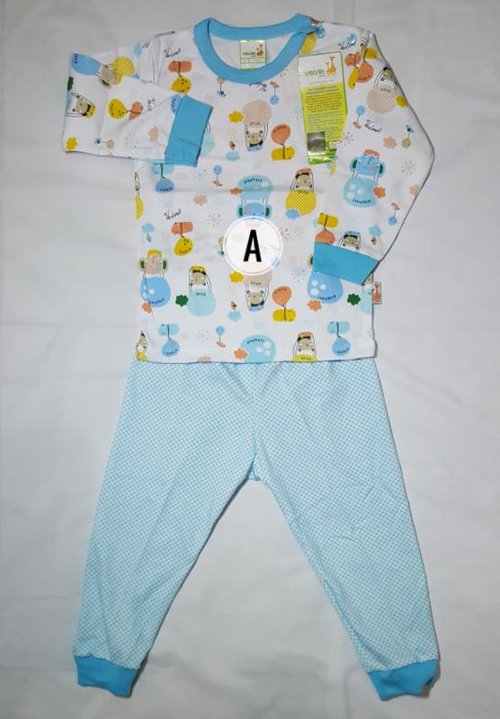 Baju Bayi Setelan Panjang Velvet Junior L 9-12 bulan