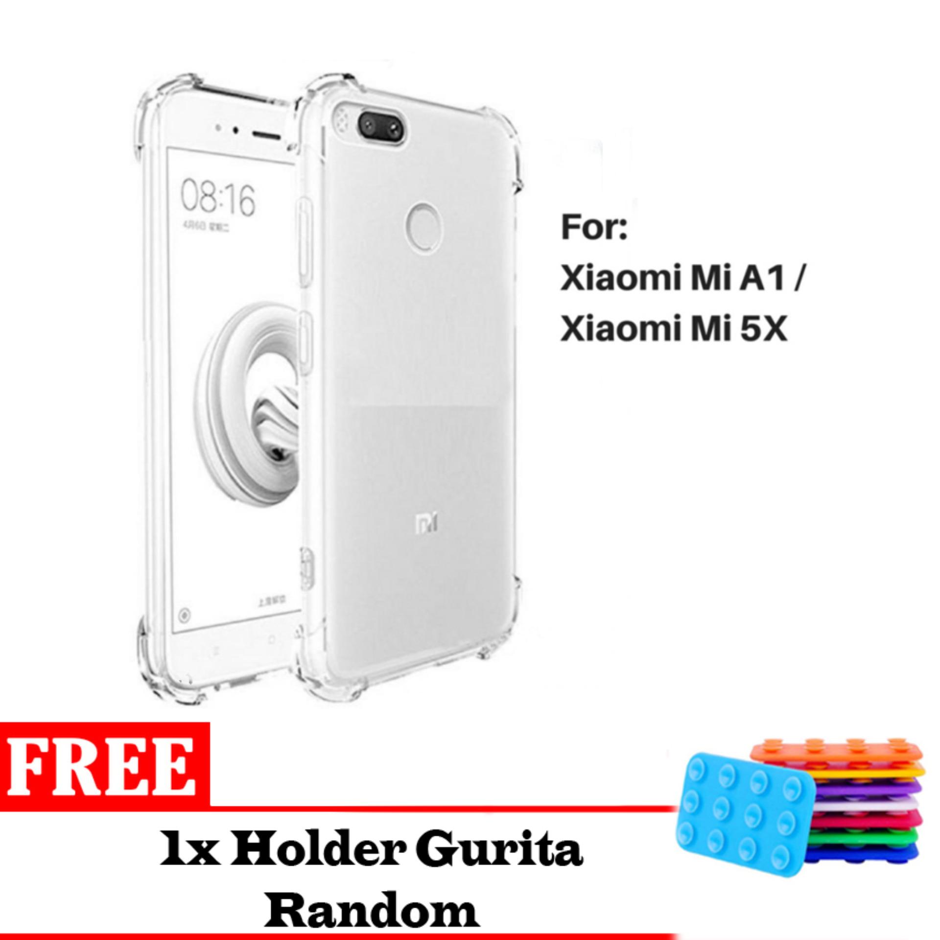 Jak Shop Soft Case Anti Crack / Anti Shock Case Xiaomi Mia1 / Mi5X 4G / Case Hp - Clear - Clear Bonus Holder Gurita