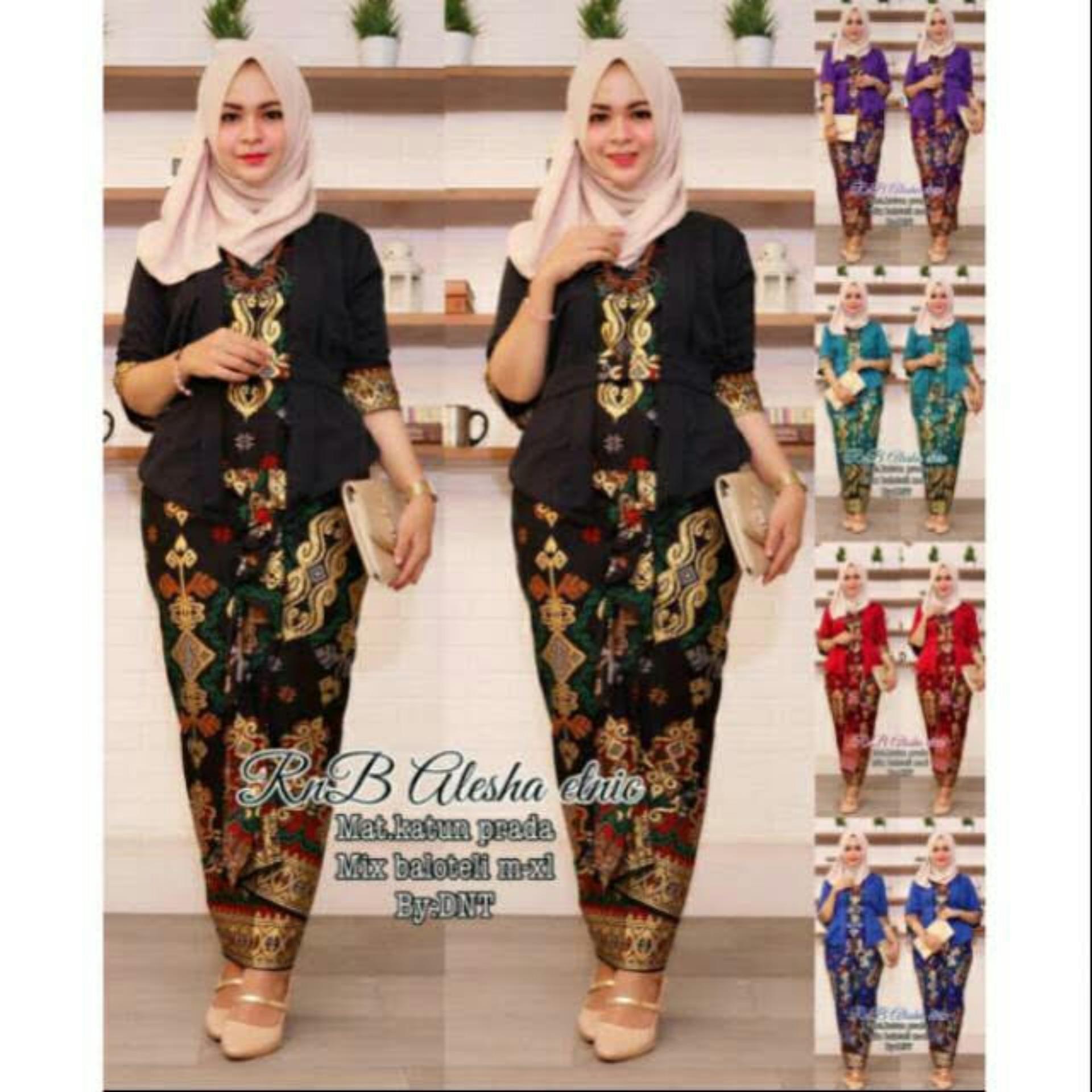 Ancool Mall- Setelan Kebaya Atasan dan Bawahan / Kebaya Modern / Baju Murah / Batik Wanita / Baju Wanita / Batik / Kutu Baru / Baju Batik / Murah; Motif dan Warna Real Photo #Ukuran S, M, L dan XL