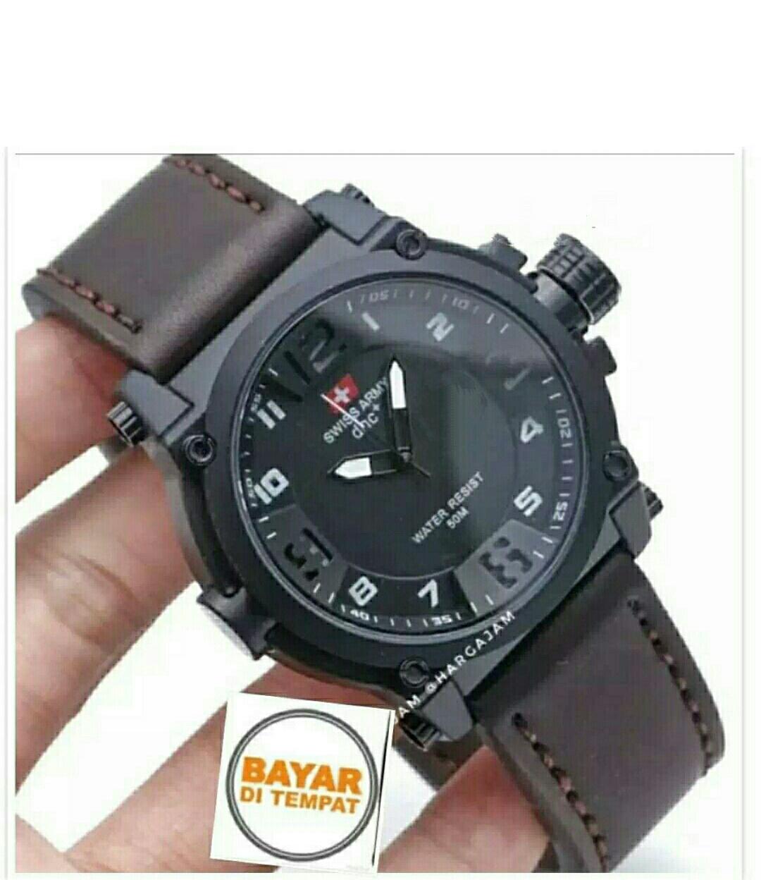 Swiss army- jam tangan pria Free Box Dan batrei