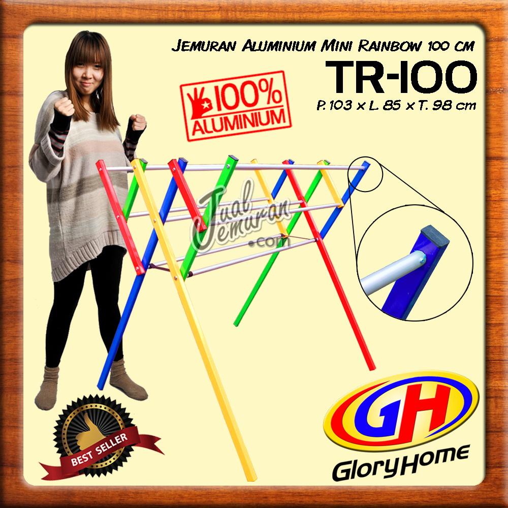 Glory Home Jemuran Baju Aluminium Mini 100cm - Rainbow
