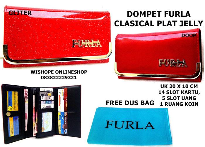 DOMPET FURLA JELLY PLAT KW MERAH - W9AJb2