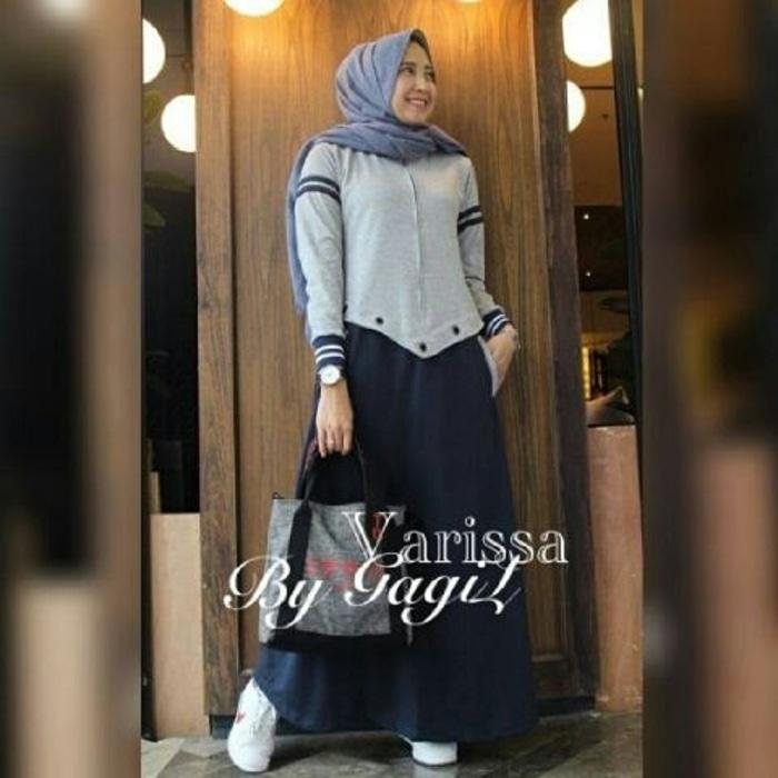 BEST SELER Baju menyusui murah / Dress busui / Gamis hijab terbaru : Varisa Maxi