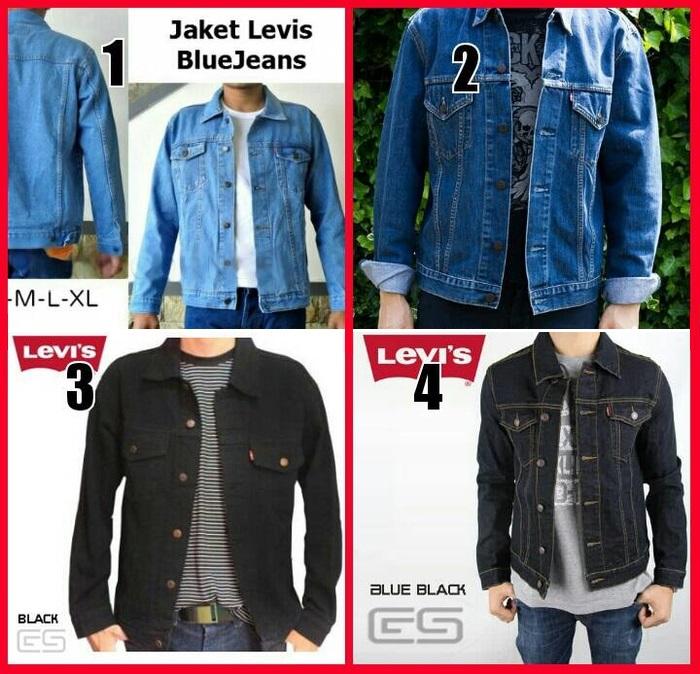 Jaket pria laki laki Levis blue jeans 4 varian warna denim