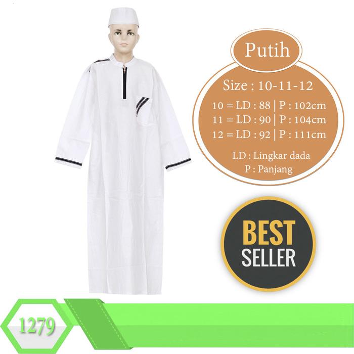 Gamis Koko anak laki-laki usia 5-12tahun bahan katun baju muslim anak