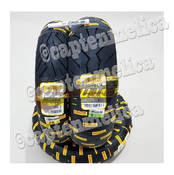 2bh - Aerox 155 1 Set Ban Motor 120/70 Depan dan Ban Motor 150/70 Ban Pirelli Diablo Rosso Scooter Depan Belakang Aerox 155 Spidol Toyo Pireli