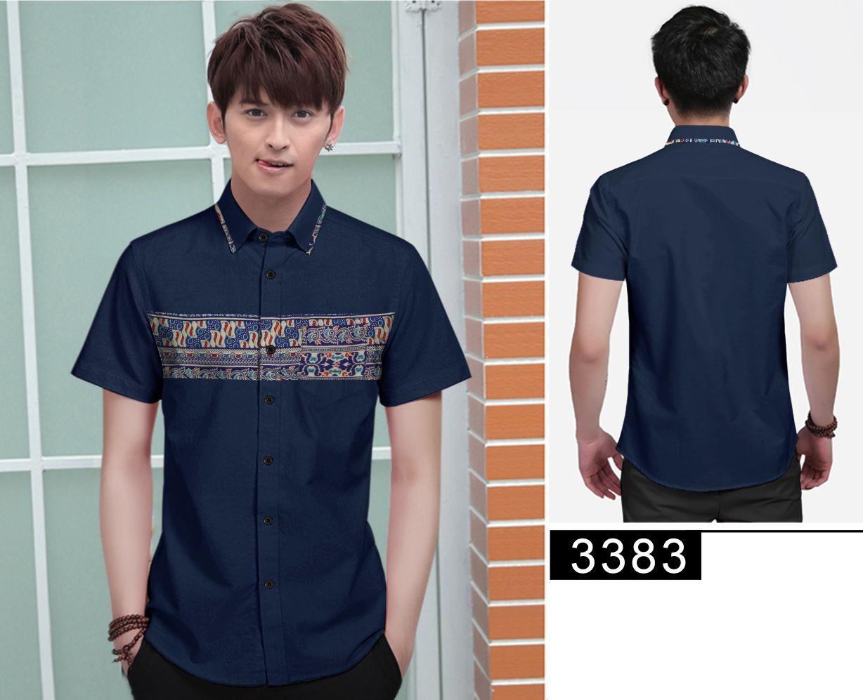 Algren Baju Hem Kemeja Batik Pria Jojo 04 lengan pendek - Maroon / Hitam / Biru Navy / Tosca / Regular fit / Casual / Polos / Kerja / Kantor / Katun / Kem Tangan Pendek Cowo / Atasan Cowok / Pakaian Laki laki Dewasa