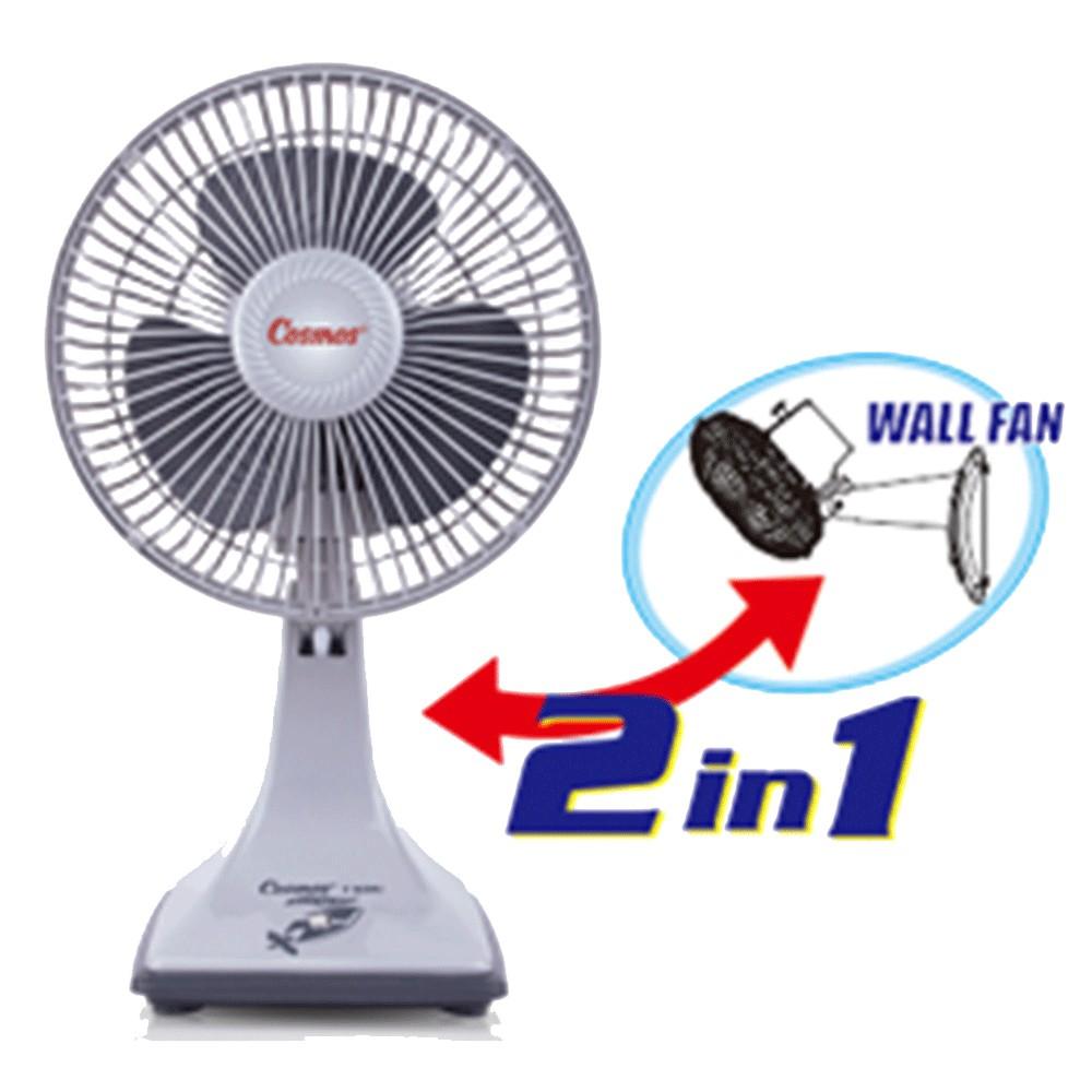 COSMOS Twino Kipas Angin 2 in 1 Meja / Dinding 7 Inch 7KDU